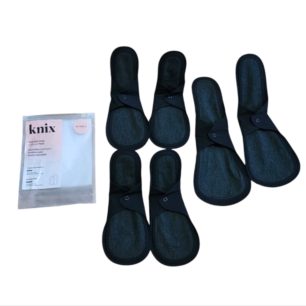 Knix NEW 6 pack reusable snap leakproof‎ pads